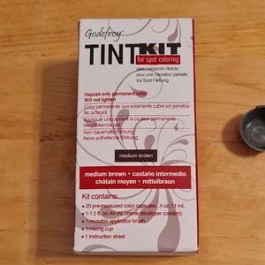 Godefroy Tint Kit for Spot Coloring Hair In Med Brn. Opened Box, Not Used